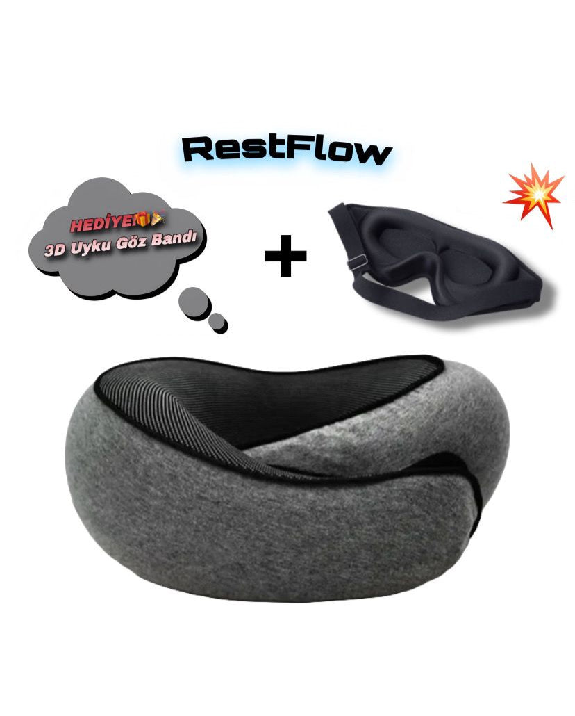 Restflow Uyku Yastığı + Bedava Uyku Gözlüğü